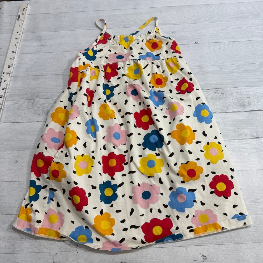 Hanna Andersson girls floral cotton tank dress 130/8